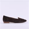 Paul Green Slip On Square Detail Loafer - Brown Suede